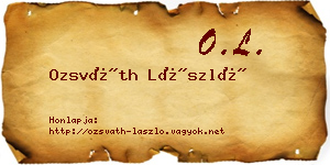 Ozsváth László névjegykártya